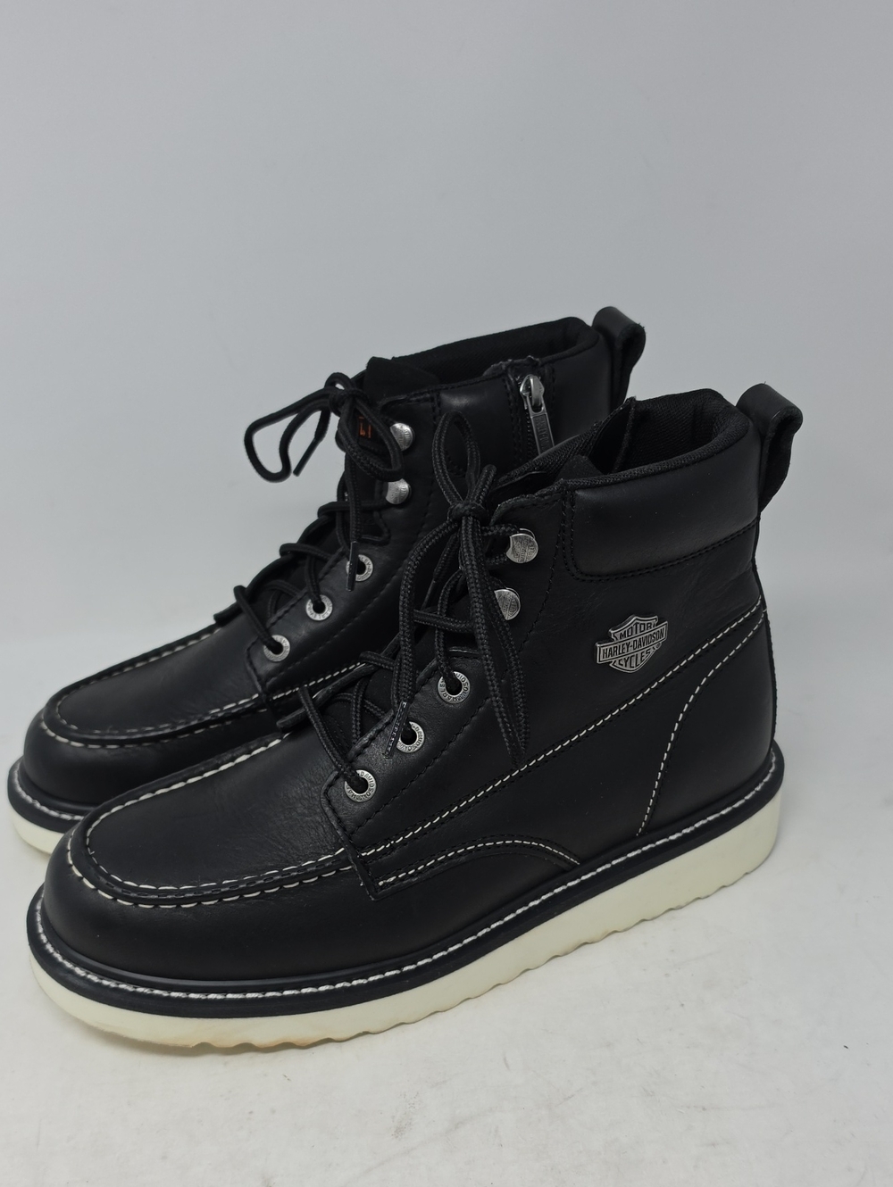 Harley Davidson Men's Beau Lace-Up Boots - Moc Toe Size 10.5